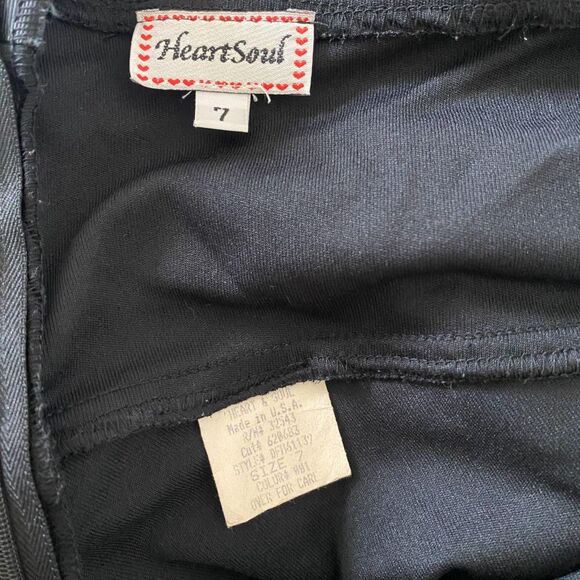 Heart Soul Early 2000's Black Ruffled Frilly Mesh Halter Neck Mini Dress S - Picture 7 of 7